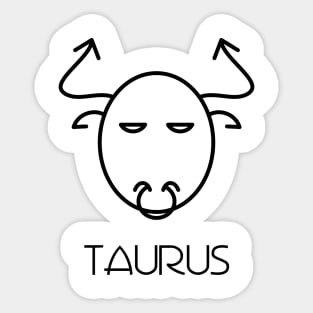 Taurus Doodle Line Art Sticker